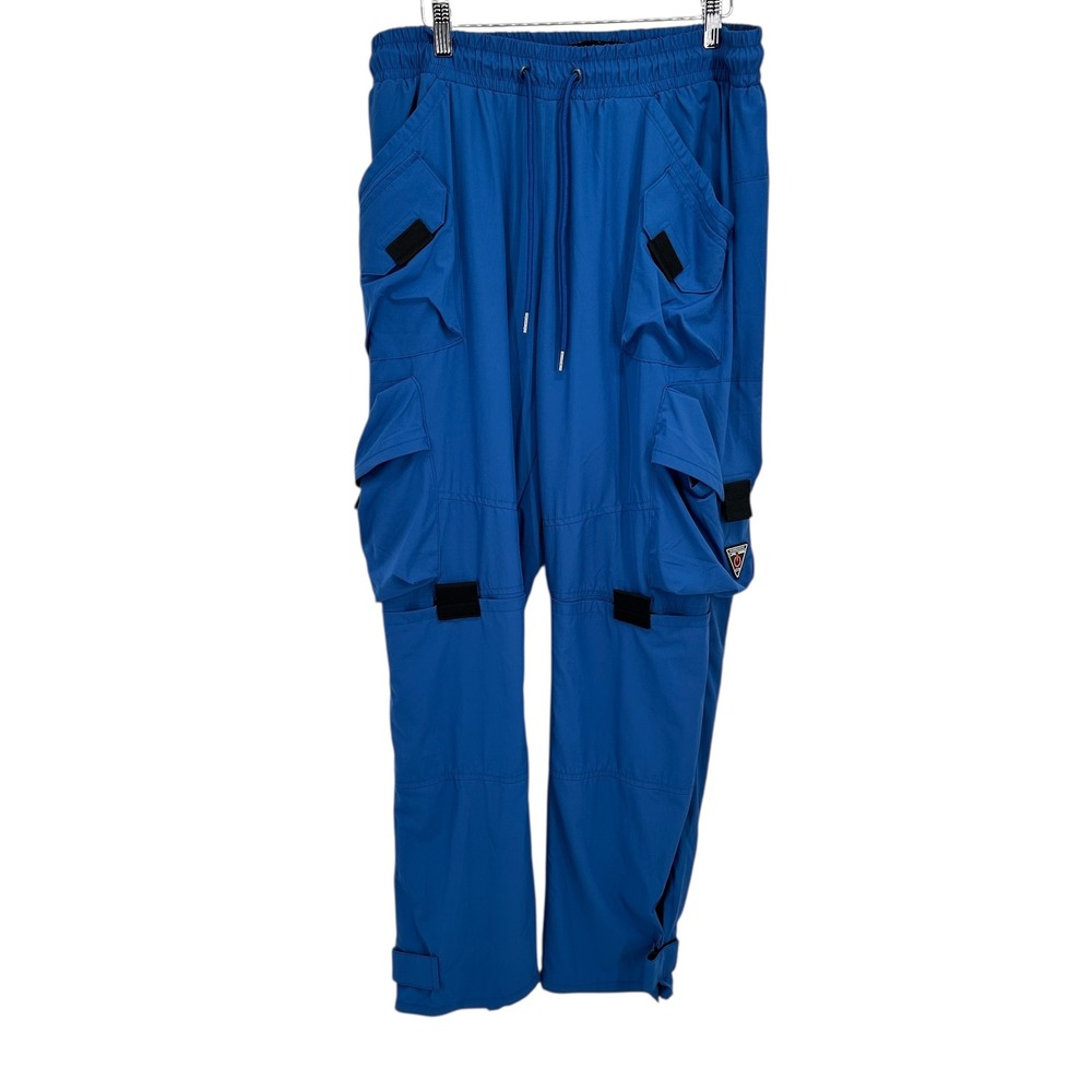 Life Code Blue Utility Tech Cargo Pants Men's XL Streetwear‎ Y2K Nylon Core